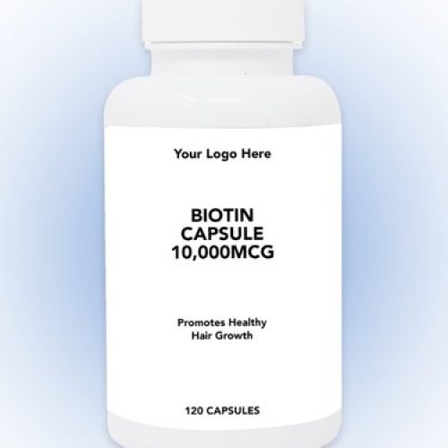 Biotin Capsule 10,000mcg bottle